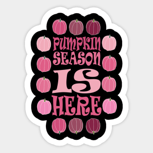 PUMPKIN SEASON IS HERE FALL AND THANKSGIVING DAY DESIGN Sticker